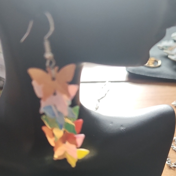 Colorful Butterfly Dangle Earrings - Picture 1 of 1